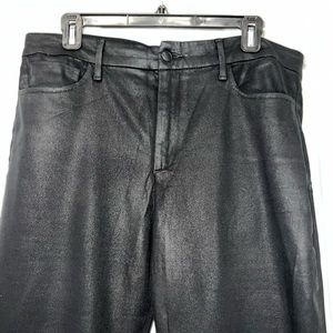 Joes Jeans coated skinny ankle black size 33